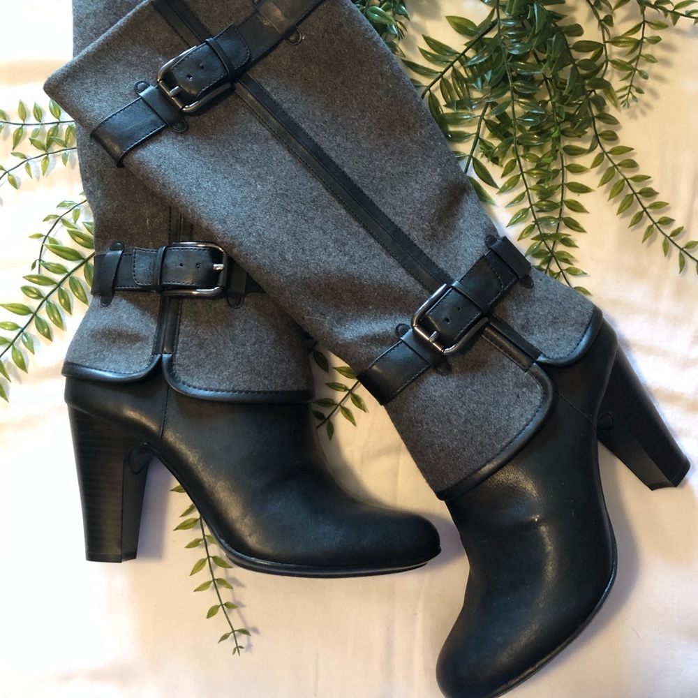 🎉NWOT🎉 Black and gray wool boots